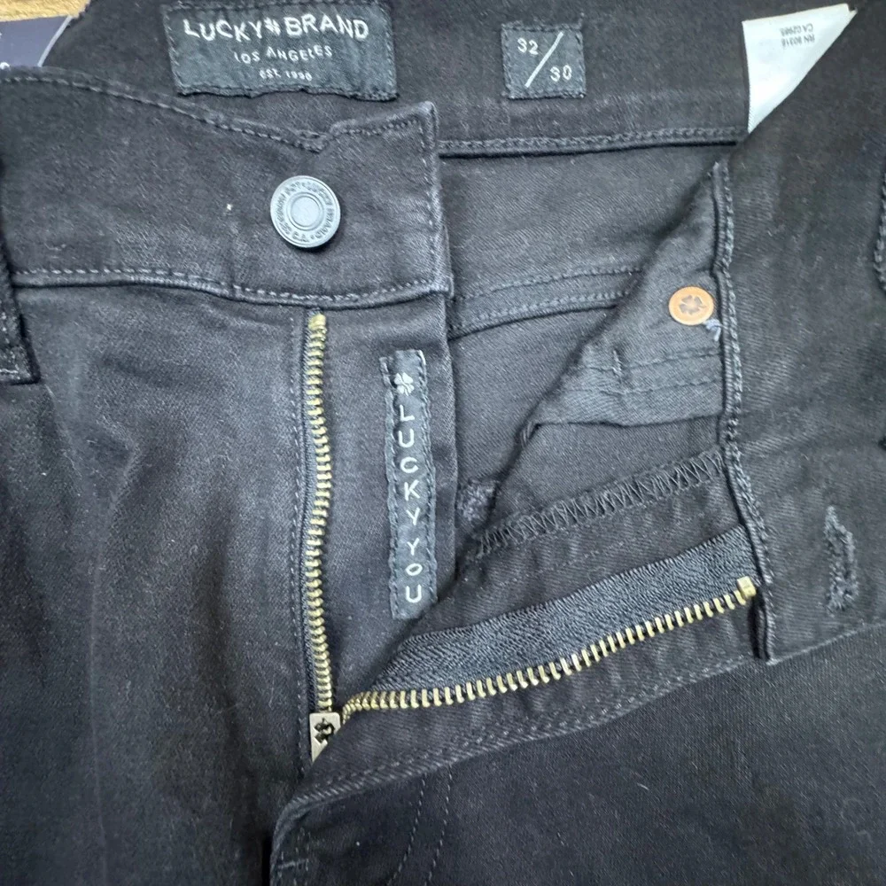 Lucky Brand 412 Athletic Slim‎ Black Ink Jeans Men Size 32x30 2 Way Stretch New